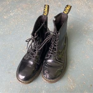 Dr. Martens Black Boots Zip Up Lace Up Size 5 Combat Boots